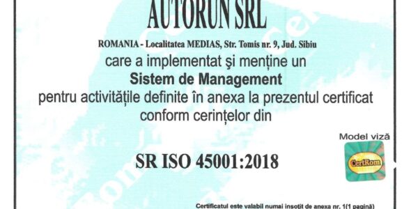 SR ISO 45001:2018